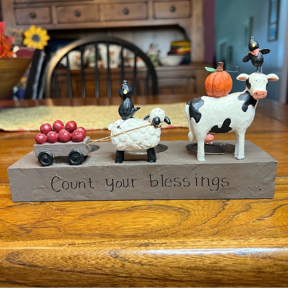Count your blessings farm tea light holder